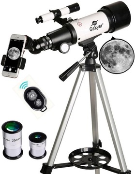 Gskyer Teleskop, 70 mm otwór 400 mm refrakcyjny dla dzieci i początkujących