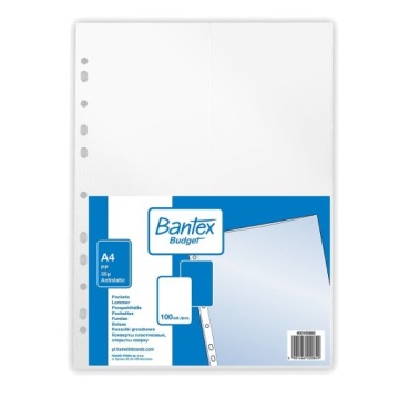 OBWOLUTA KOSZULKA GROSZKOWA BUDGET A4 35mic 100szt BANTEX