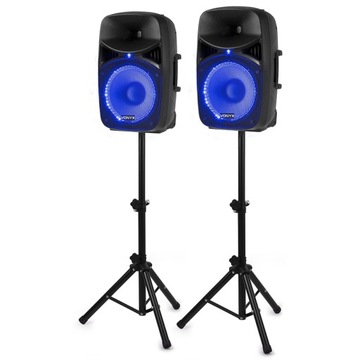 ZESTAW NAGŁOŚNIENIOWY 12'' 800W BT MIC+ STATYWY