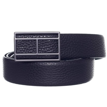 TOMMY HILFIGER MĘSKI PASEK FLAG LOGO BLACK r. 110