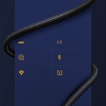 ДЛИННЫЙ КАБЕЛЬ HDMI BASEUS ДЛЯ ТВ-КОМПЬЮТЕРА 2.0 4K 60 Гц FULL HD 5M