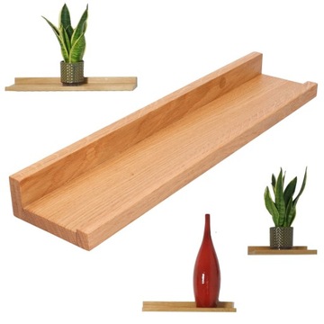 Półka Ścienna Wisząca Drewniana Dąb 45cm PRODUCENT