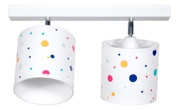 Lampa sufitowa do pokoju dzieci kolorowe kropki