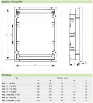 Распределительное устройство NOARK P/T PNF 24T IP40 1x24
