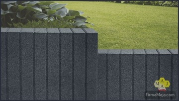 Бетонные бордюры частокола высотой 80 см, графит