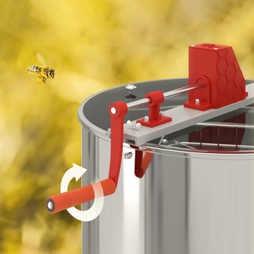 РУЧНАЯ ВРАЩАЮЩАЯСЯ РАДИАЛЬНАЯ МЕДОГОНКА 4-РАМНАЯ ЦЕНТРИФУГА ДЛЯ МЕДА