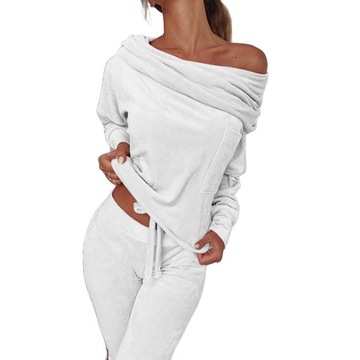 DRES WELUROWY KOMPLET ZESTAW SPODNIE BLUZA