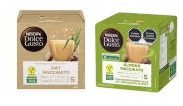 Nescafe Almond Macchiato & Oat Macchiato kapsułki Dolce Gusto zestaw smaków