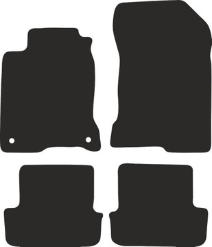 dywaniki welurowe BASIC czarne: Renault Laguna III coupe 2007-2015