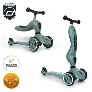 Scootandride Highwaykick1 Forest - Scooter и 2IN1 езда для детей 1-5