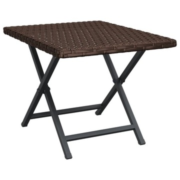 STÓŁ STOLIK OGRODOWY NA BALKON TARAS OGRÓD MEBLE RATTAN Brązowy 45x35x32 cm