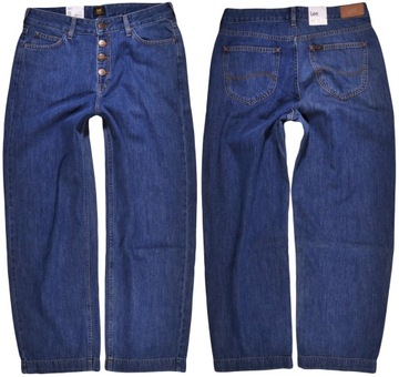 LEE spodnie high blue jeans WIDE LEG _ W28 L33