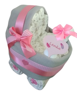 БОЛЬШОЙ ТОРТ PAMPERS 2 из подгузников для детского душа