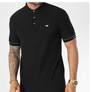 EMPORIO ARMANI luksusowa koszulka POLO BIAŁA XL