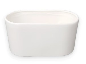 Osłonka storczyk ceramiczna biała szkliwiona 26 cm