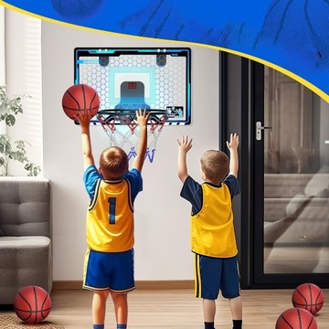 БАСКЕТБОЛЬНЫЙ НАБОР КОРЗИННАЯ ДОСКА МИНИ-НАСОС ДЛЯ ШАРОВ ДЛЯ ДЕТЕЙ +3 МЯЧА