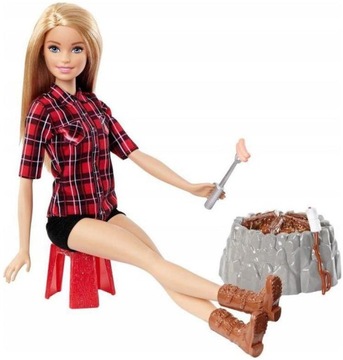 Barbie Lalka Barbie Blondynka na biwaku SW/DZ