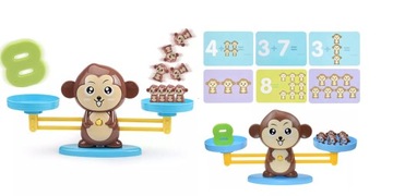 УЧИМСЯ СЧИТАТЬ Развивающая игра Баланс Весы Обезьяна взвешивает математику