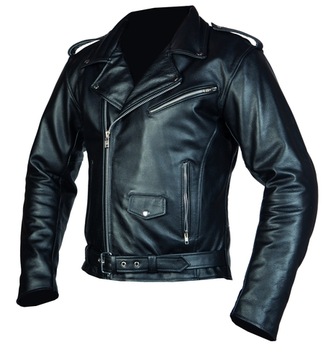 KURTKA MOTOCYKLOWA SKÓRZANA OZONE RAMONES r. 3XL czarna