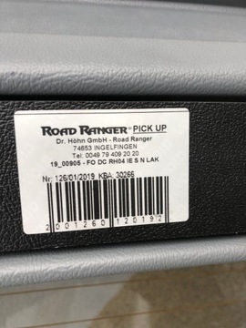 FORD RANGER KLAPA SZYBA ZABUDOWY