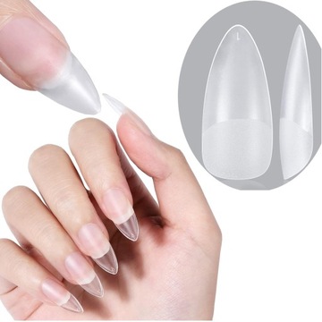 FLEXI SOFT GEL TIPS MIĘKKIE TIPSY ŻELOWE POD ŻEL MATOWE 240 SZT. MIGDAŁ