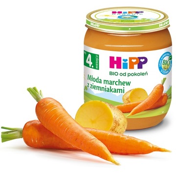 HiPP BIO Młoda marchew z ziemniakami, 125 g