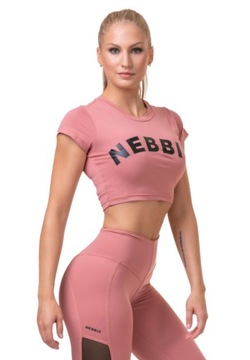KRÓTKA KOSZULKA DAMSKA SPORTOWA TRENINGOWA NA SIŁOWNIE FITNESS NEBBIA