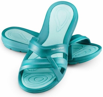 AQUA SPEED SPORTOWE DAMSKIE KLAPKI BASENOWE 38