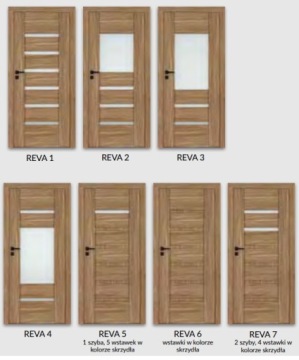 ДРЭ РЕВА 2 двери с фальцем. КОСТЬ. РЕГ. 75-95