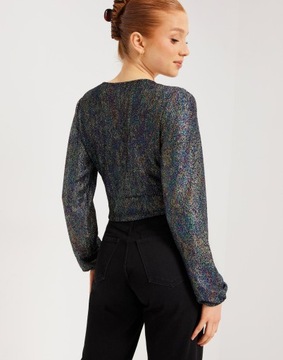 ВЕРХНЯЯ ВЕРХНЯЯ ДЛИННАЯ РУКАВА ГЛЯНЦЕВАЯ ПЕРЕРАБОТКА КОНВЕРТ ШЕИ D1A NG5__L