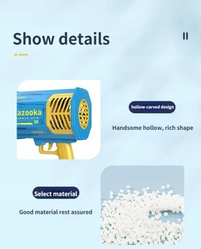 Ракета-пистолет Bubble Gun с пузырьковой батареей, 69/70 отверстий