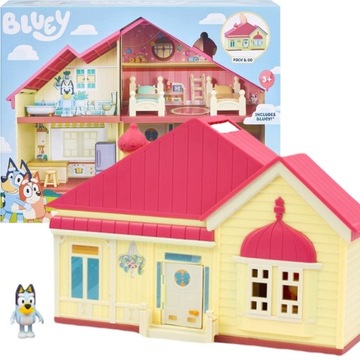 BLUEY ORYGINALNY DOMEK Z MEBELKAMI + FIGURKA PIESEK BLUEY MOOSE TOYS