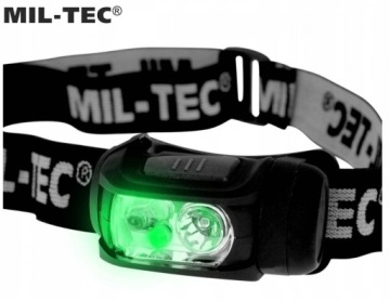 НАГОЛОВНАЯ ФАРА Molle 4 цвета светодиодная черная Mil-Tec