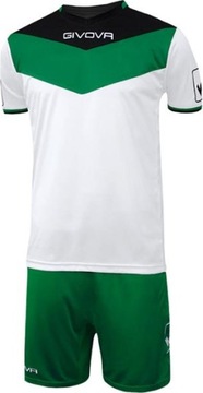 KOMPLET STRÓJ GIVOVA KIT CAMPO CZARNO-ZIELONY r XS