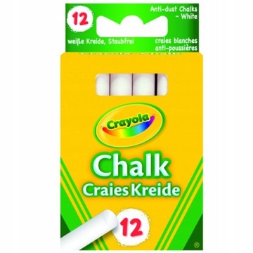 Crayola Kreda niepyląca biała 12 szt