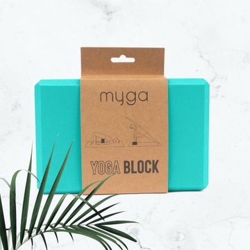 Блок для йоги Myga Foam Block, бирюзовый