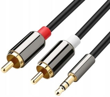 Кабель MINI JACK 2x RCA CHINCH 3M STEREO GOLD HQ