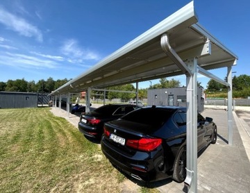 CARPORT FOTOWOLTAICZNY WIATA SOLARNA 3 AUTA ALU