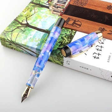 Перьевая ручка Jinhao Century 100 Series, разноцветный акриловый корпус, тонкое перо