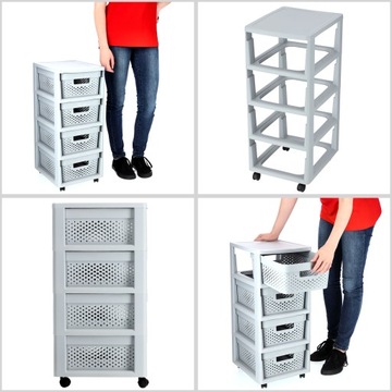 КНИЖНЫЙ ШКАФ ИЗОГНУТЫЙ КОМОД, 4x11L, БЕСКОНЕЧНОСТЬ, ОТКРЫТЫЕ ЯЩИКИ