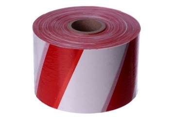 TAŚMA OSTRZEGAWCZA 500m x 75 mm BIAŁO CZERWONA BHP