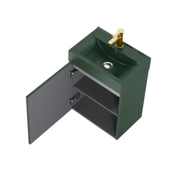 Zestaw Tiny zielony szafka + umywalka 45 cm
