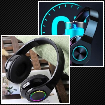 БЕСПРОВОДНЫЕ НАУШНИКИ B39 BLUETOOTH MP3 НАКЛОННЫЙ RGB МИКРОФОН ДЛЯ ДЕТЕЙ