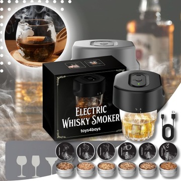 ZESTAW DO WĘDZENIA WHISKY SMOKER ELEKTRYCZNY DREWIENKA prezent dla taty