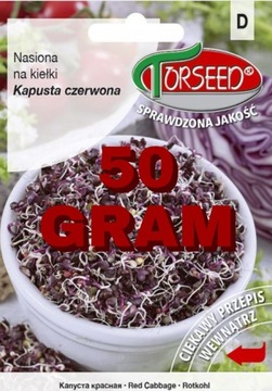 NASIONA NA KIEŁKI- KAPUSTA CZERWONA - 50 G