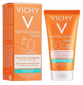Krem Matujący Do Twarzy SPF50 VICHY CAPITAL SOLEIL DRY TOUCH