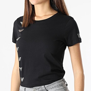 Фирменная женская футболка EMPORIO ARMANI EA7 ЧЕРНАЯ S