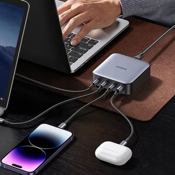 Сетевое зарядное устройство UGREEN CD328 Nexode GaN 3xUSB-C