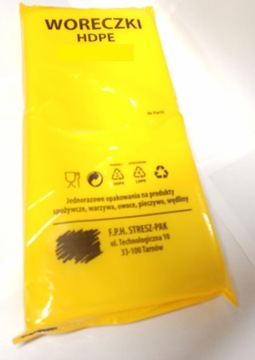 Torebki woreczki foliowe HDPE 14x4x26 MOCNE
