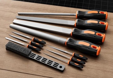 Набор напильников по металлу, дереву, хвойным деревьям, рашпилей, съемников, кейс, 18 шт.